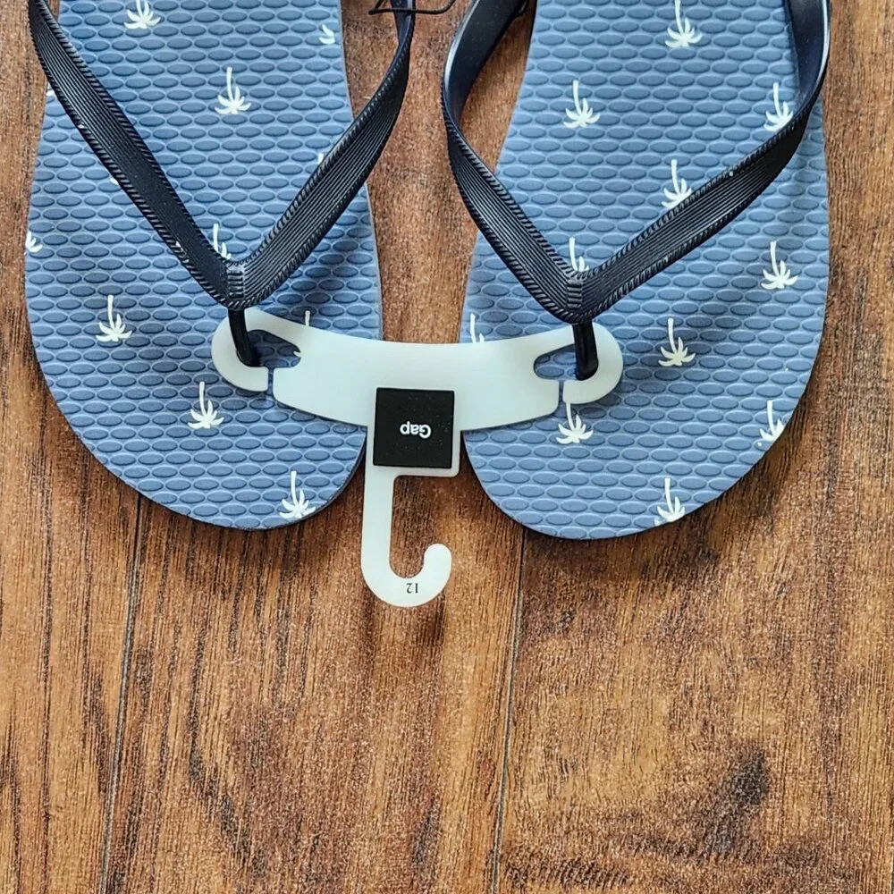 Gap Mens Thong Sandals Size 12 Blue Beach Shoes Rubber Flip Flops